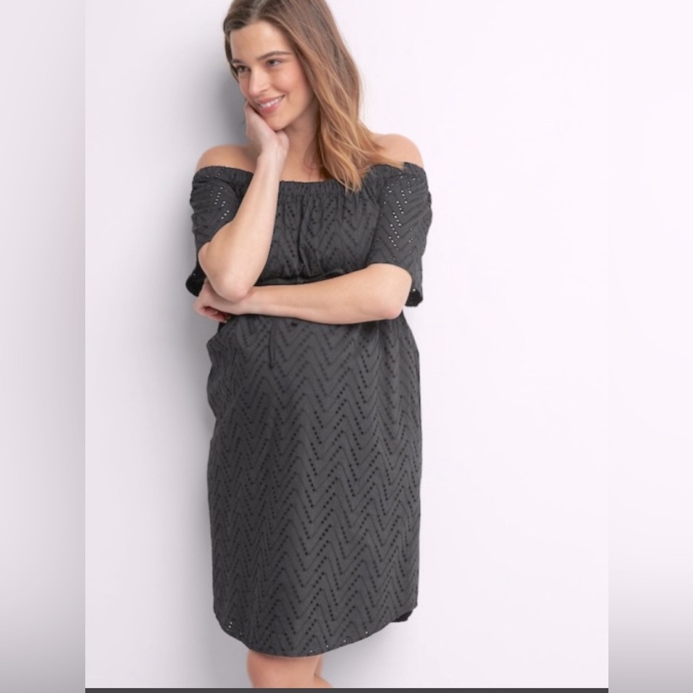 GAP Maternity Black Eyelet Dress - Size M